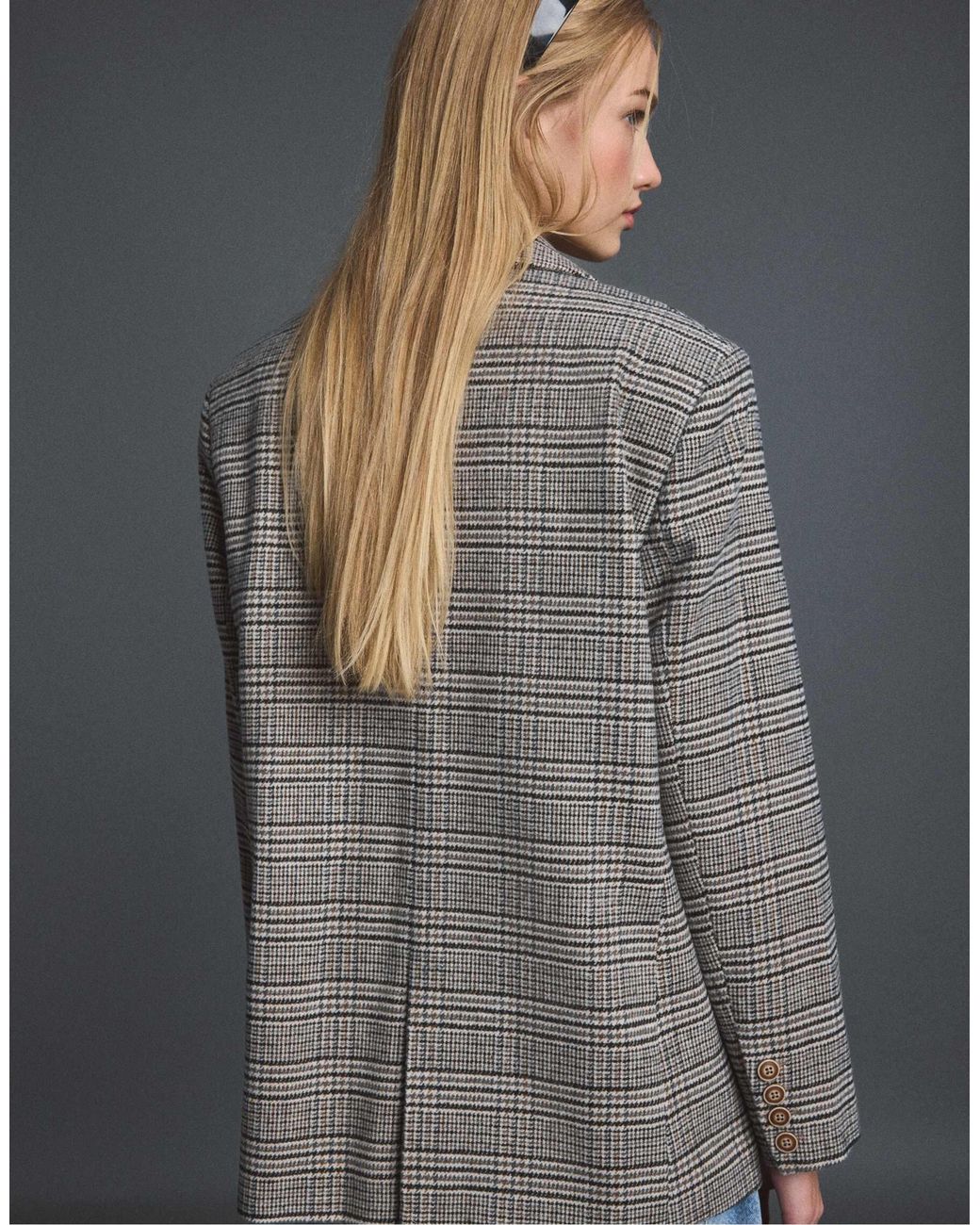 Stradivarius Blue Basic blazer aus wollmix