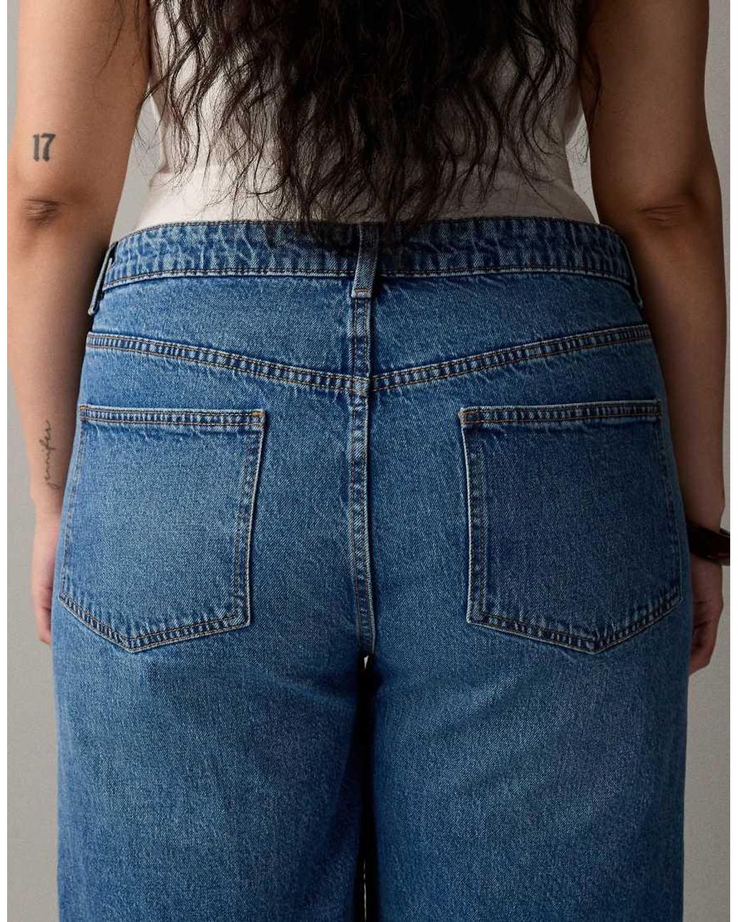 ASOS Black Asos Design Curve High Waist Wide Leg Jeans With Front Pockets