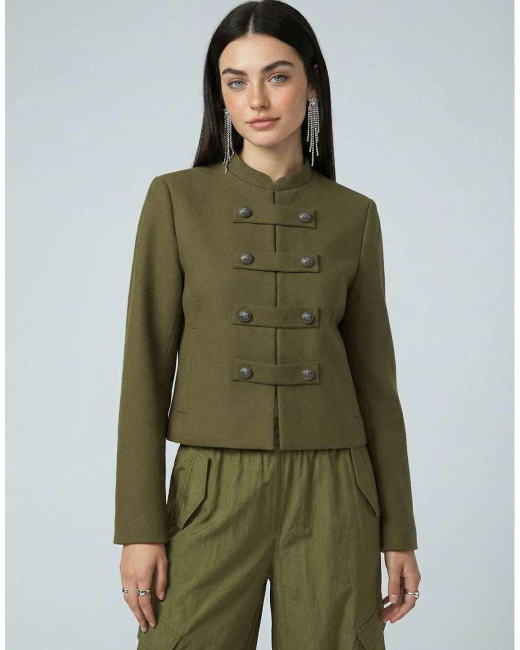 HYPEDROP Green Cropped Jacket