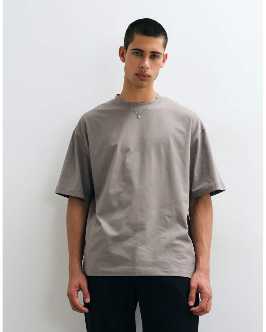 ASOS Gray Essentials Oversized T-shirt for men