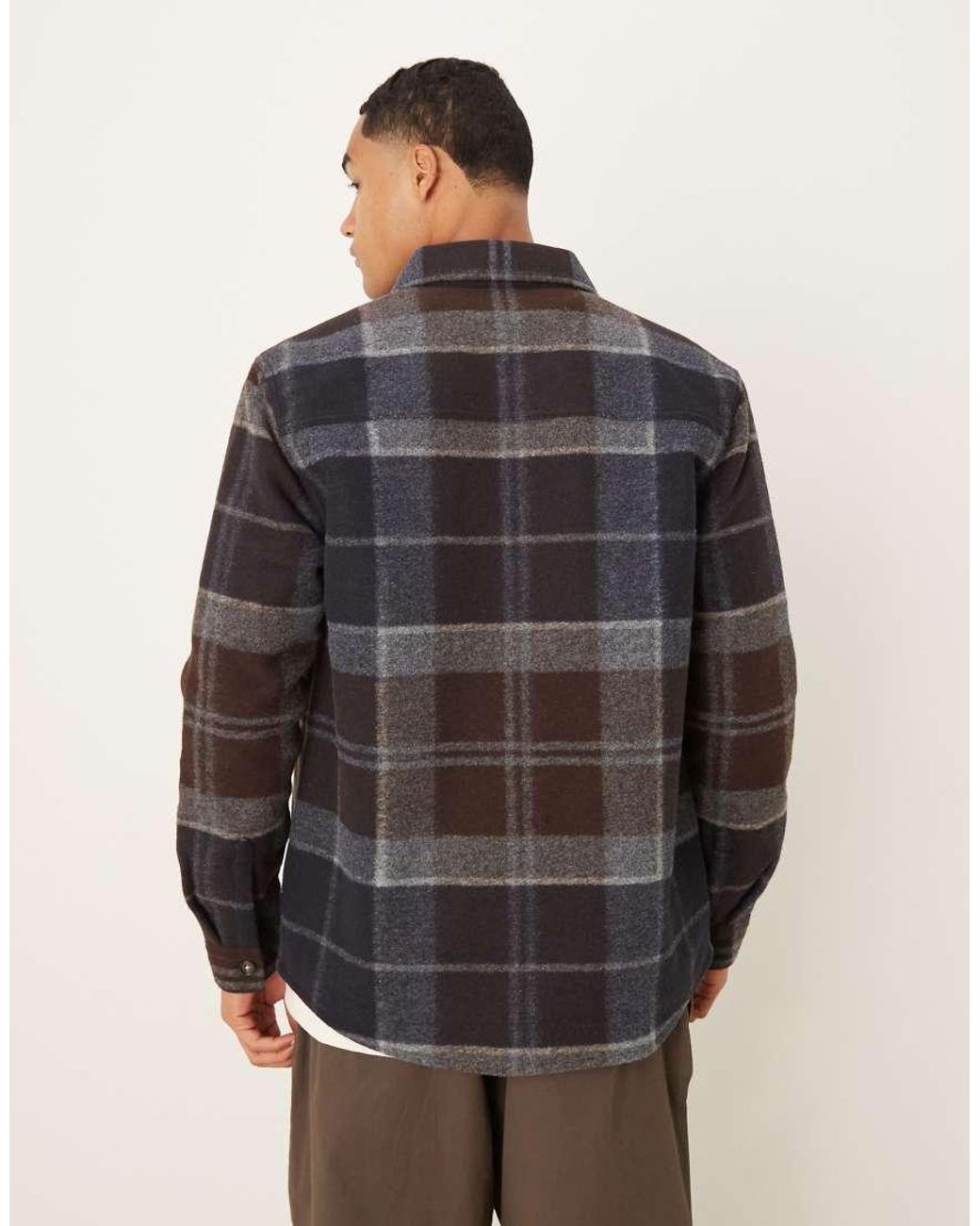Barbour Gray Chapter Tailored Check Overshirt for men