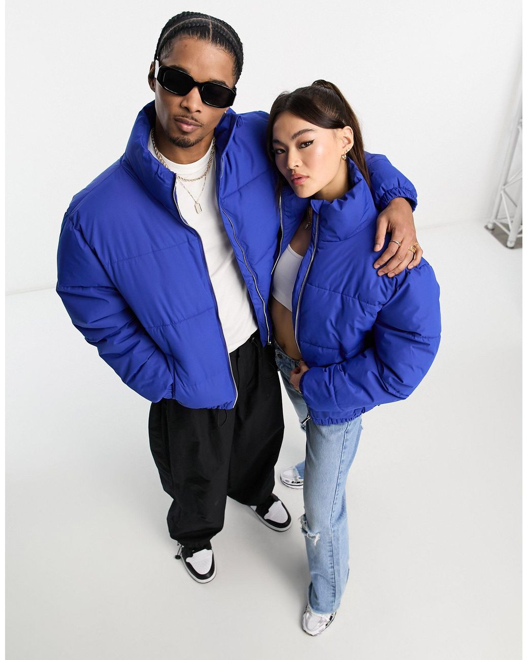 Fila blue puffer jacket hot sale
