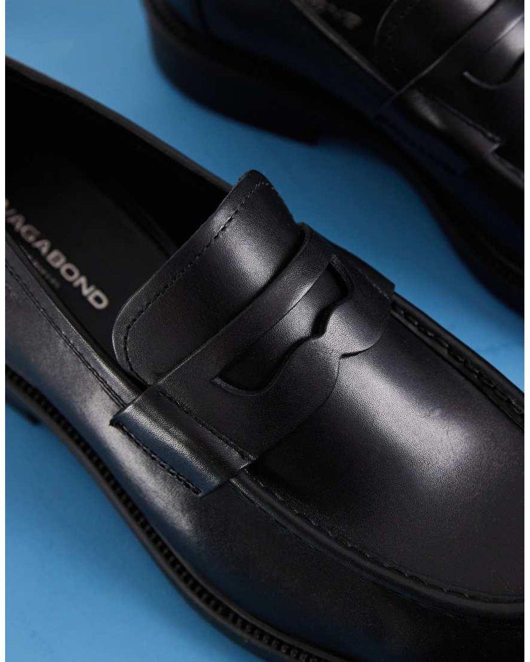 Vagabond Blue Alex Leather Penny Loafer for men