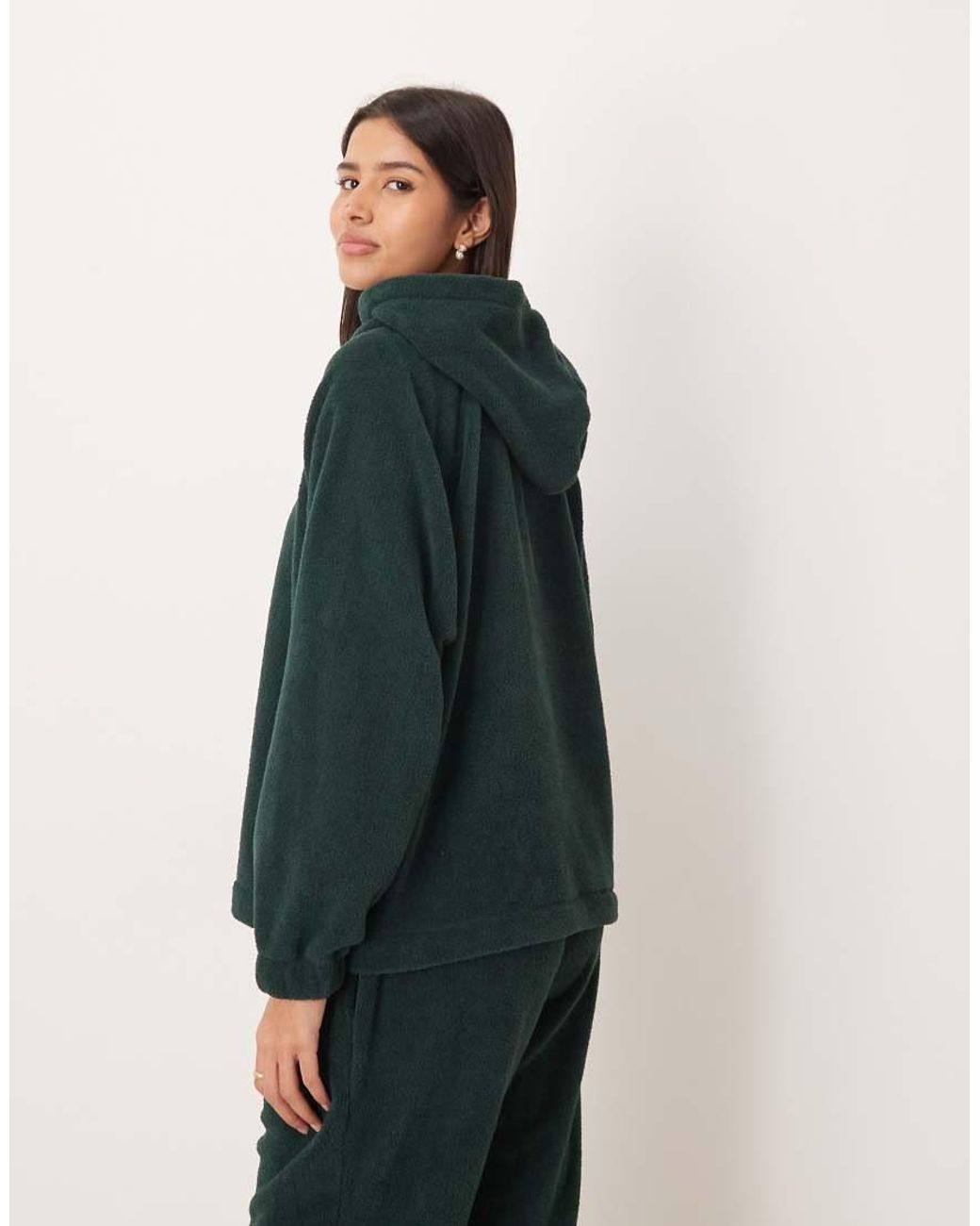 ASOS Green Microfleece Oversized Hoodie