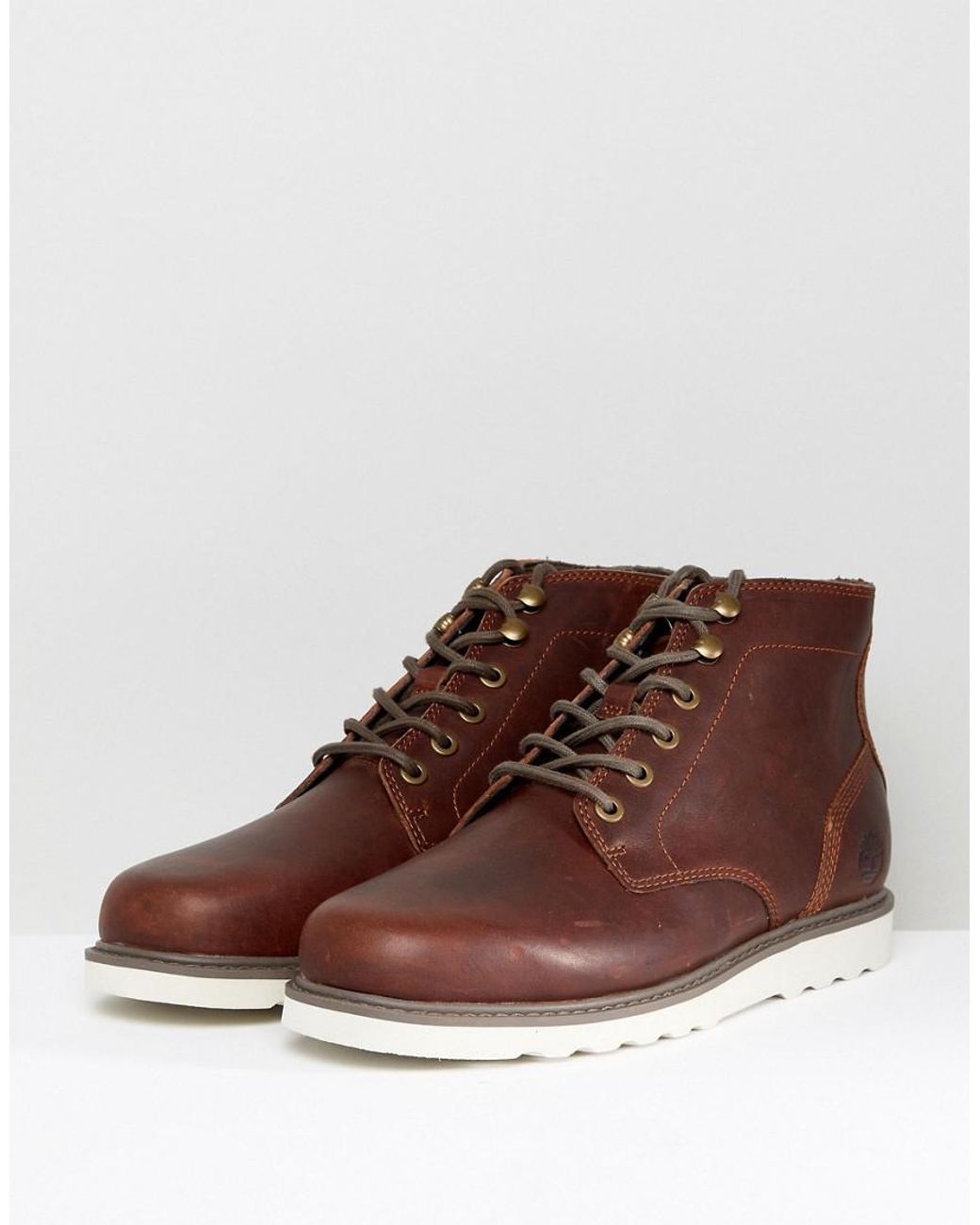 Timberland Leather Newmarket Chukka Boots in Brown for Men | Lyst