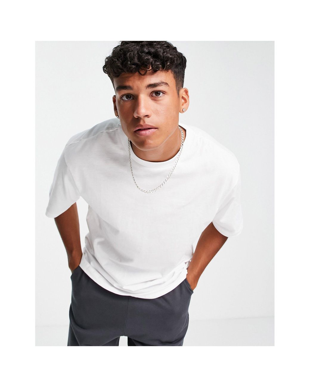 River Island Oversized T-shirt in White 
