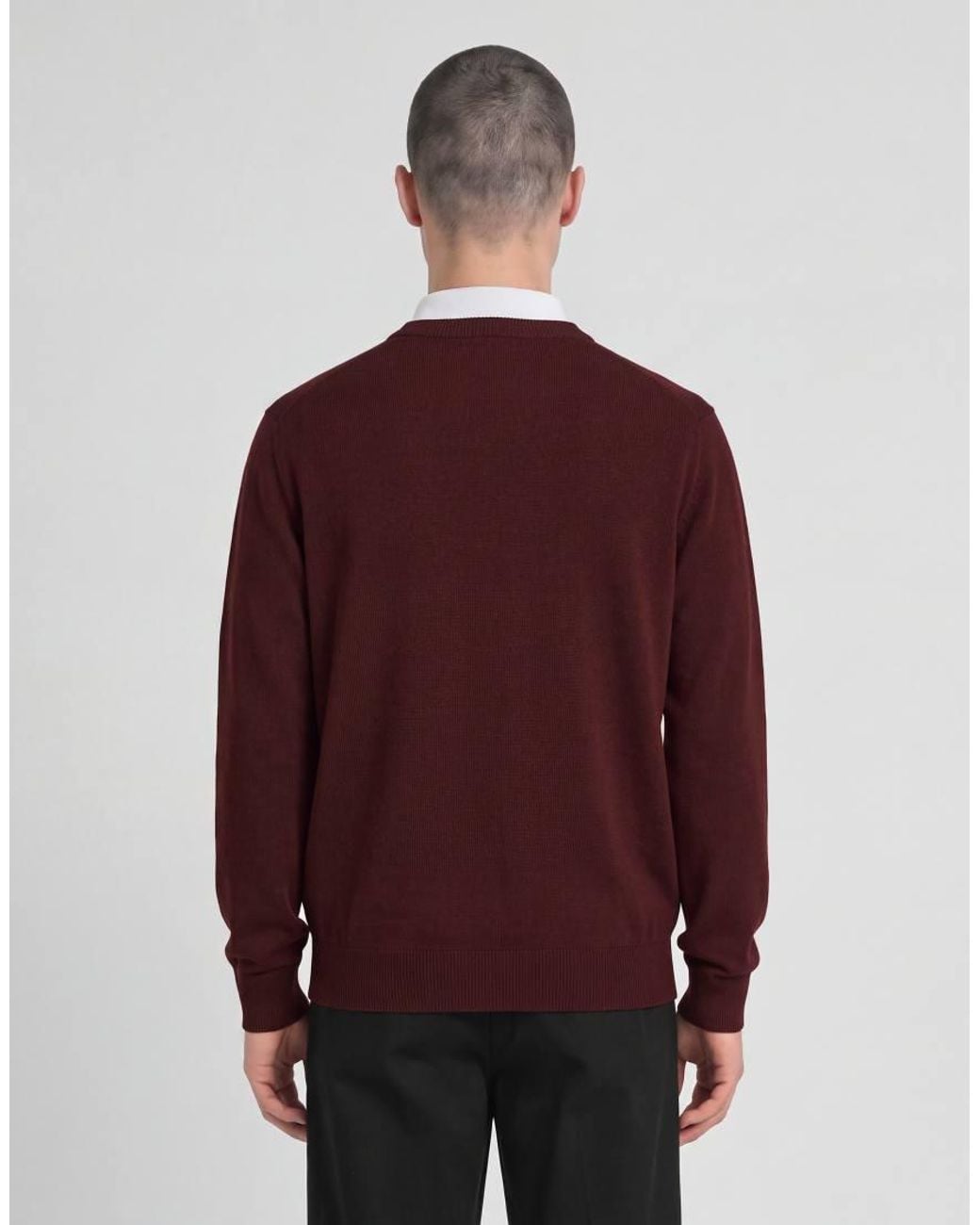 Lyle & Scott Purple Mid Knits Knitted Crew Neck Jumper for men