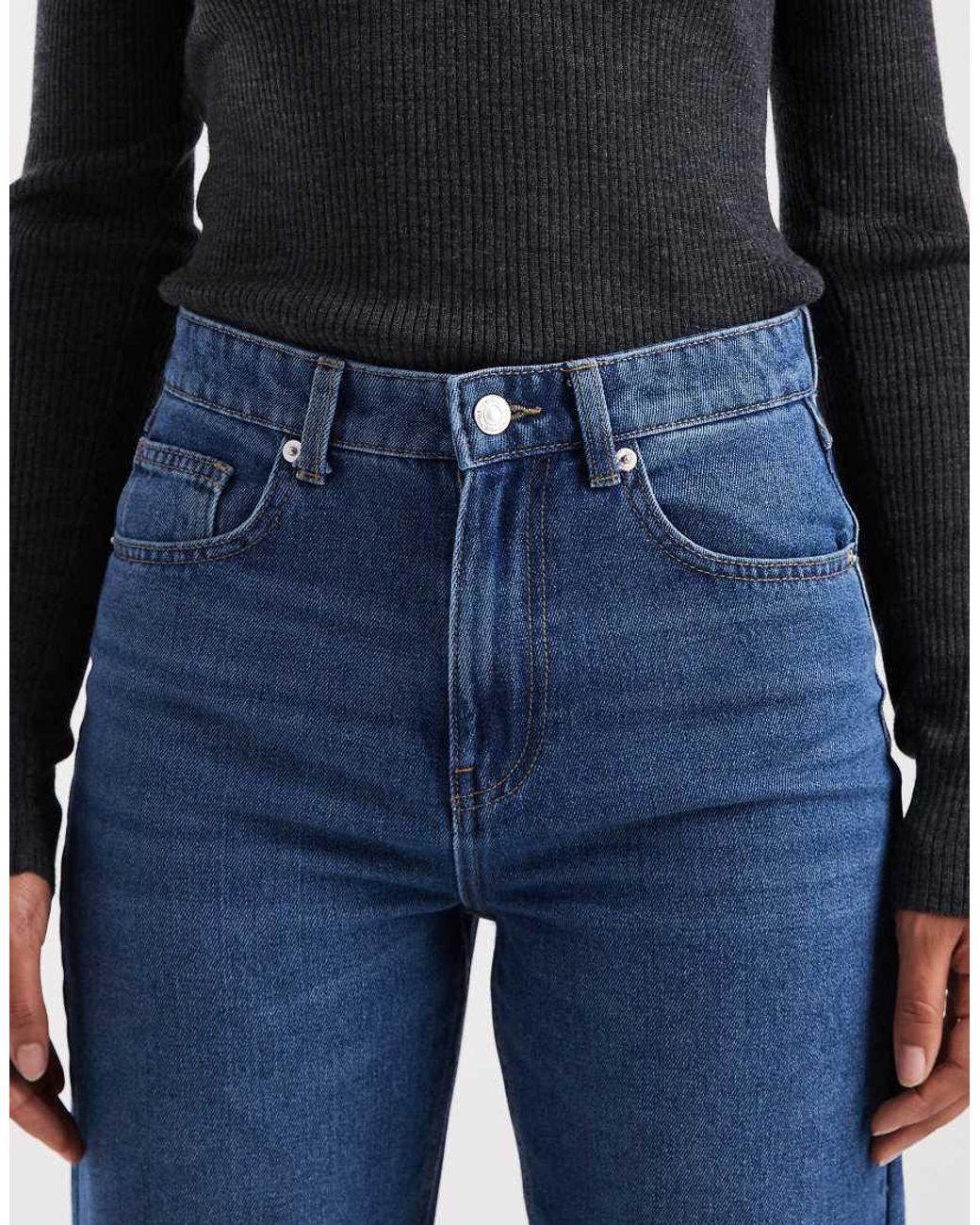 ONLY Blue Robbie High Waist Straight Leg Jeans