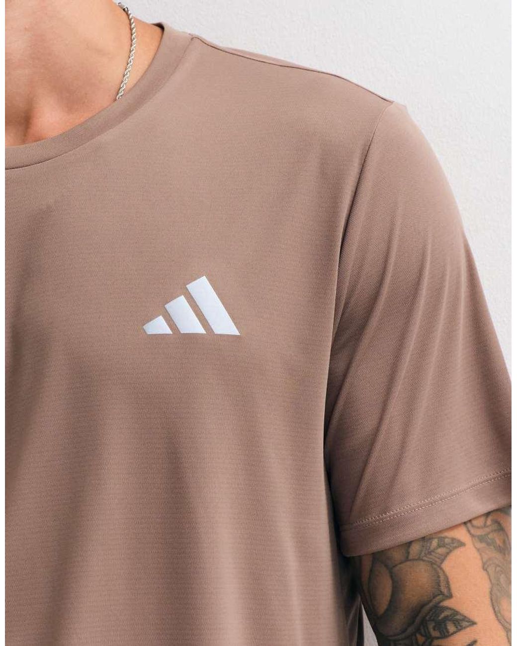 Adidas Originals Brown Adidas Running Essential Run T-Shirt for men