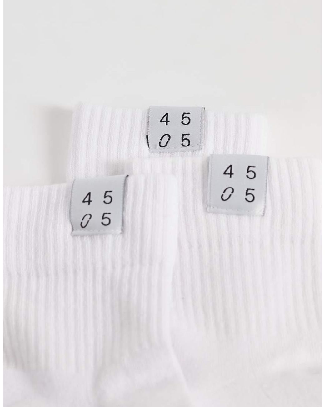 4505 White 3 Pack Studio Sock With Arch Support