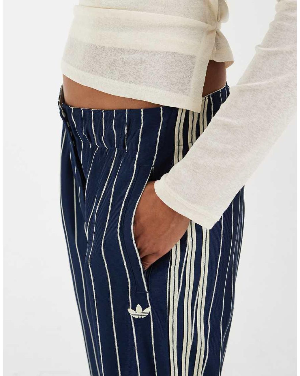 Adidas Originals Blue Pinstripe Firebird Track Pant