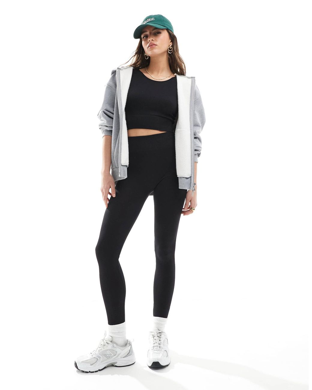 ONLY Green Seamless Crop Top Co-Ord