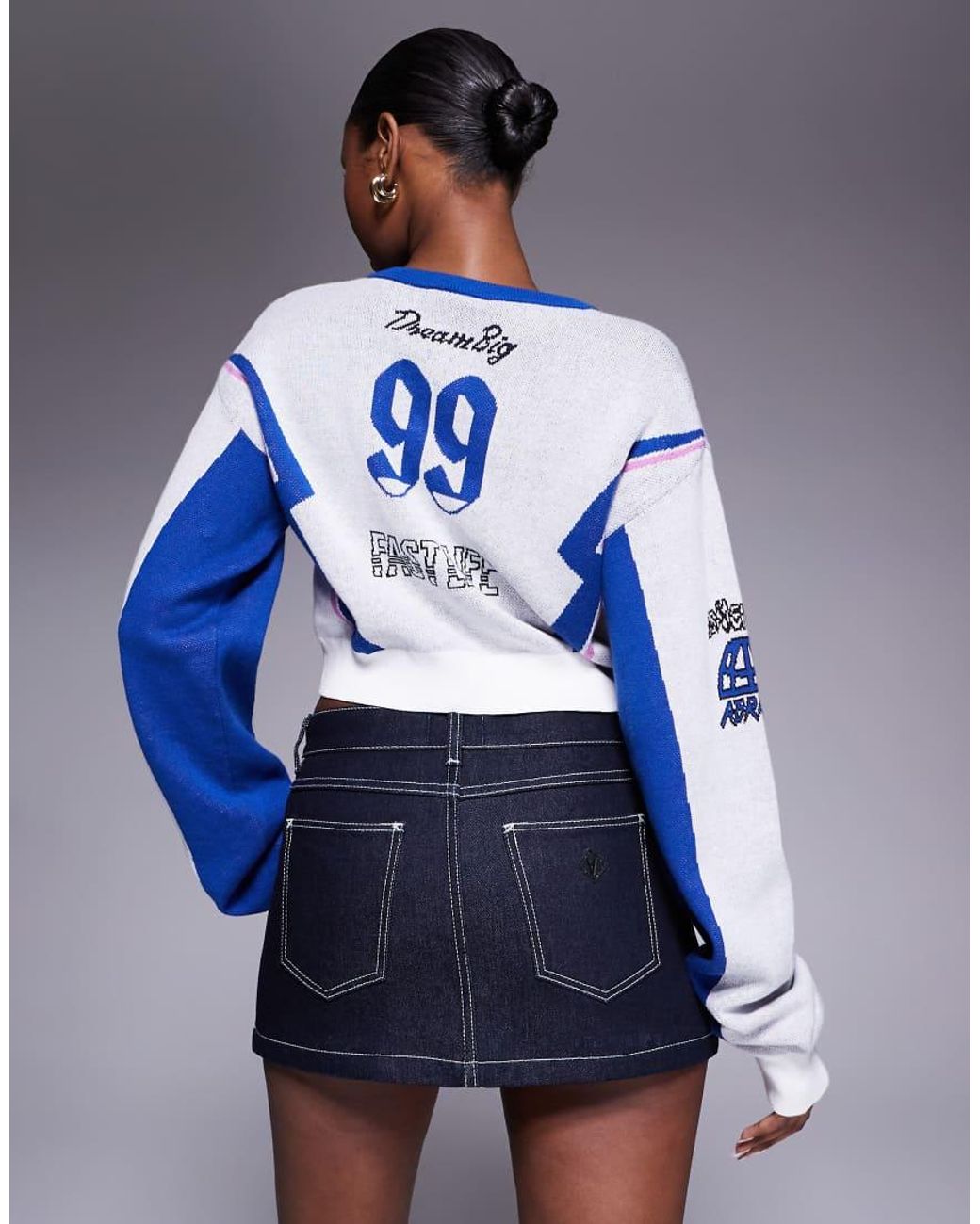 Abrand Jeans Blue Abrand 99 Mid Rise Denim Mini Skirt