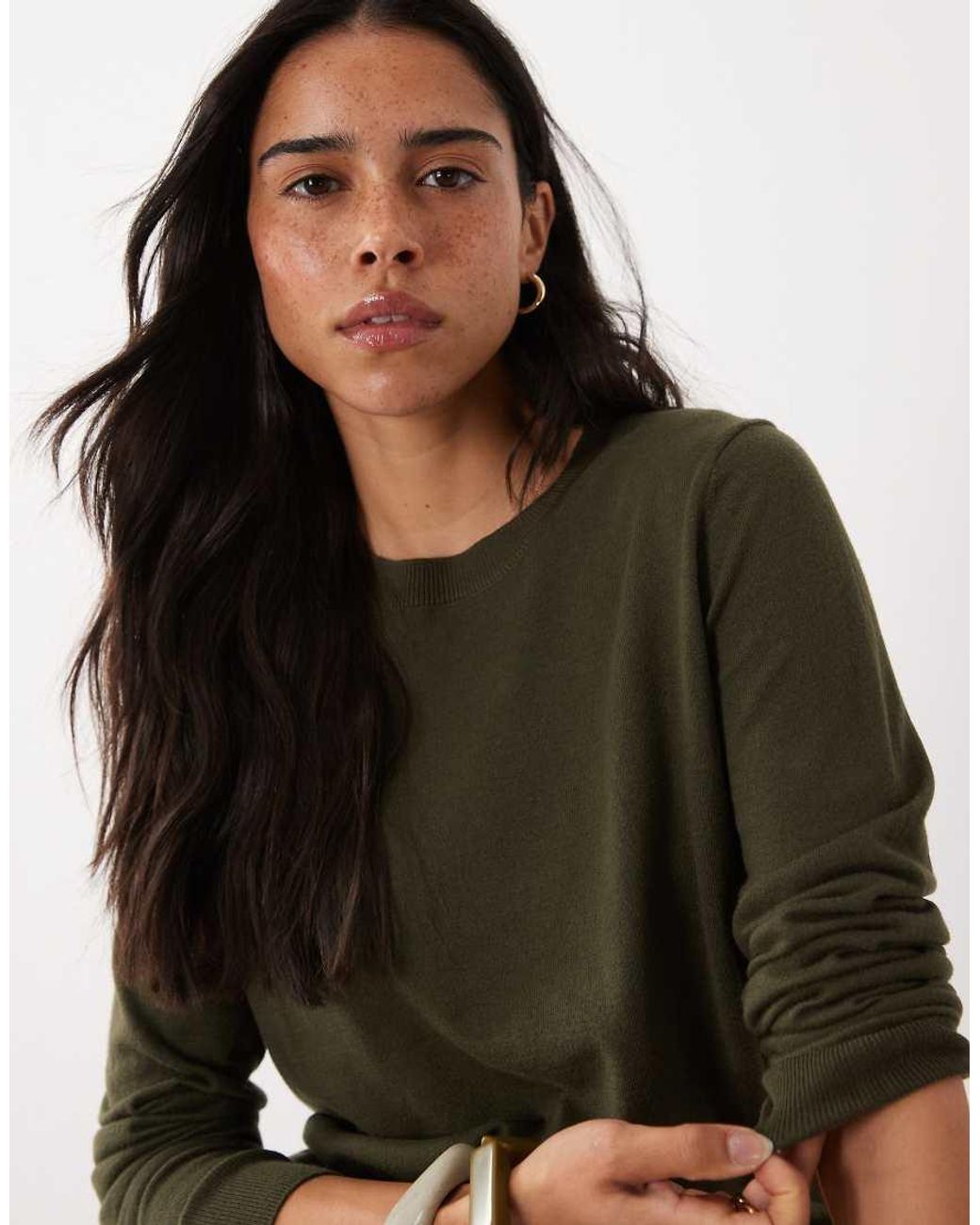 Mango Brown Round Neck Lightweight Jumper