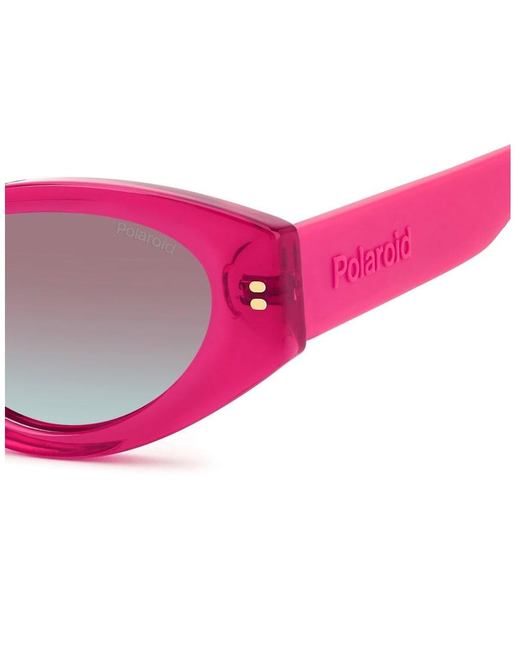 Polaroid Sunglasses Pink Bold Cat Eye Sunglasses With Burgundy Shaded Polarized Lenses