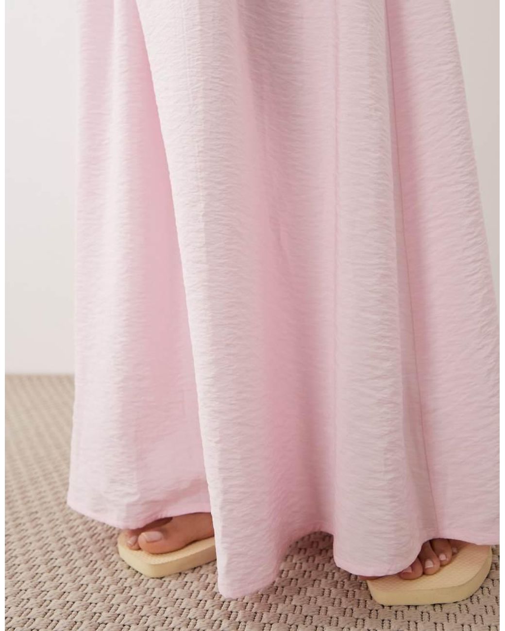 Gina Tricot Pink Dropped Waist Maxi Skirt
