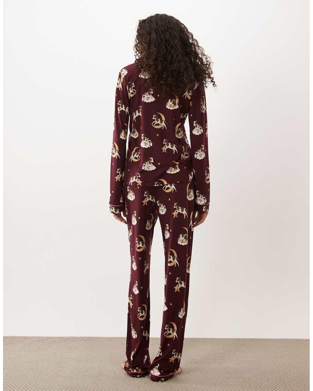 Chelsea Peers Red Super Soft Button Up Pyjama Set
