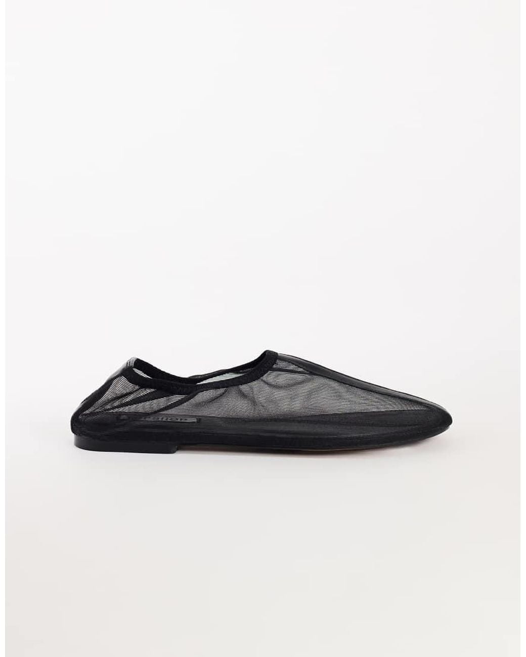 TOPSHOP Black Blake Mesh Ballet Flat Shoe