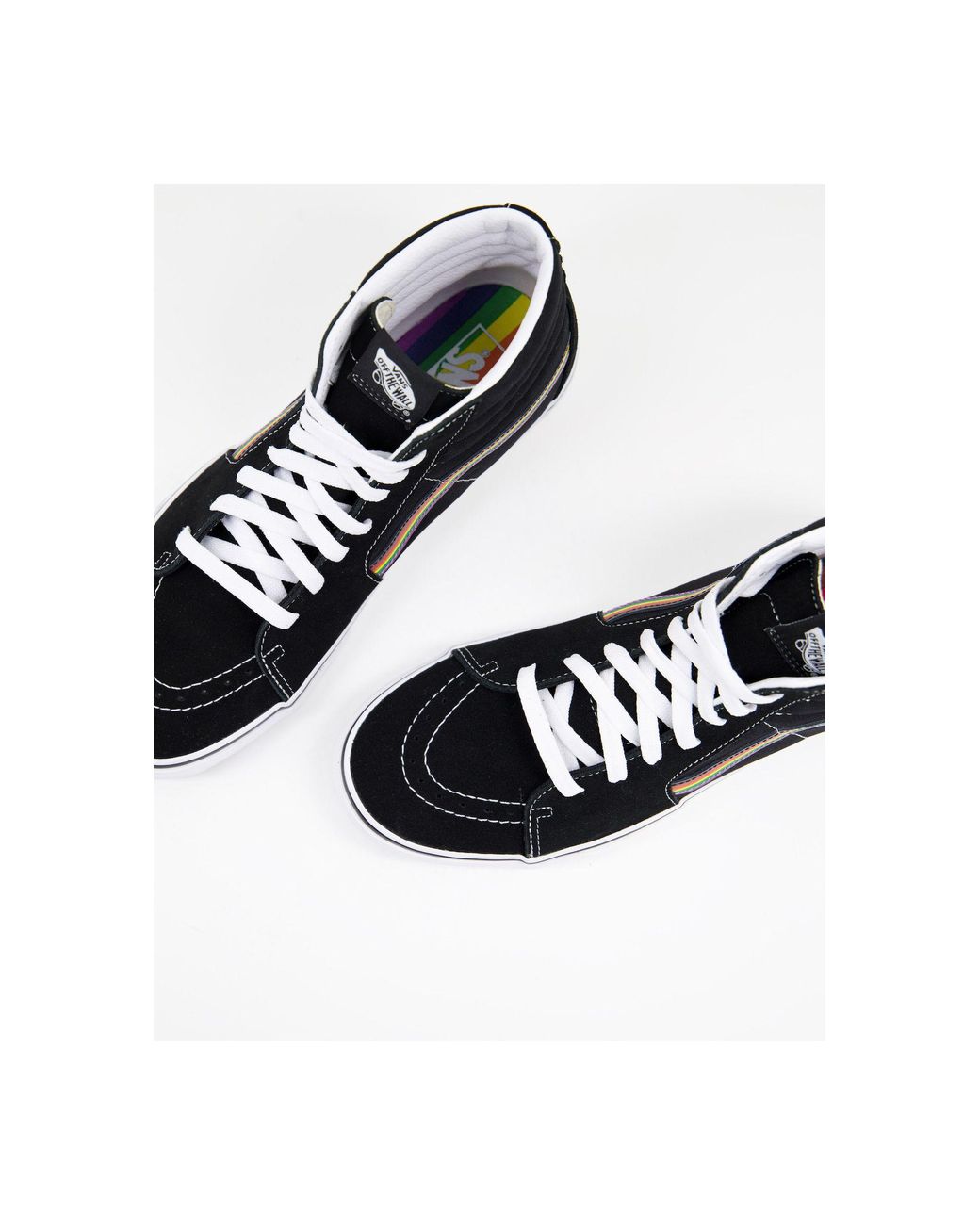 rainbow vans high tops