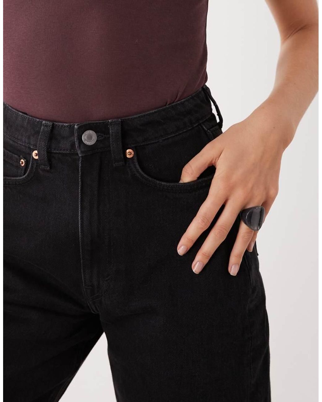 Weekday Natural Curve High Waist Denim Shorts