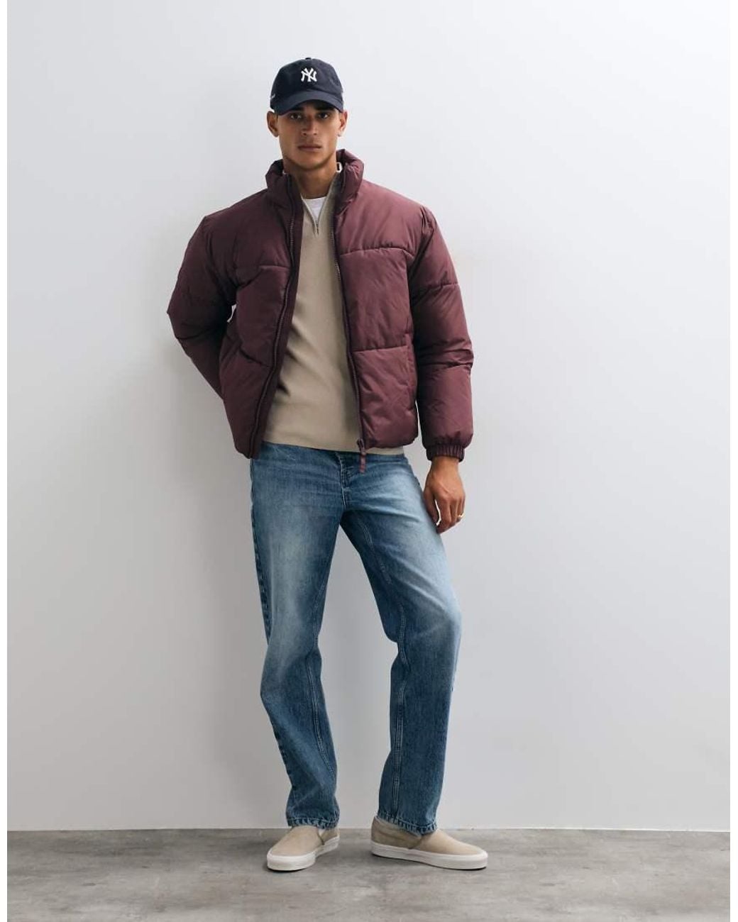 ASOS Purple Puffer Jacket for men