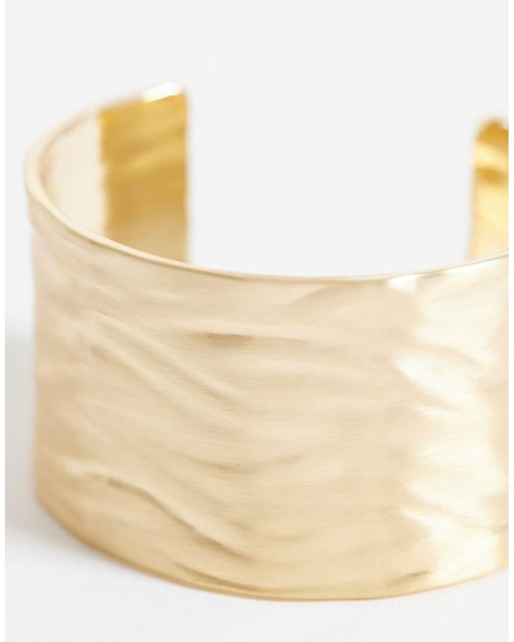 ASOS Natural Large Cuff Bracelet With Textured Design