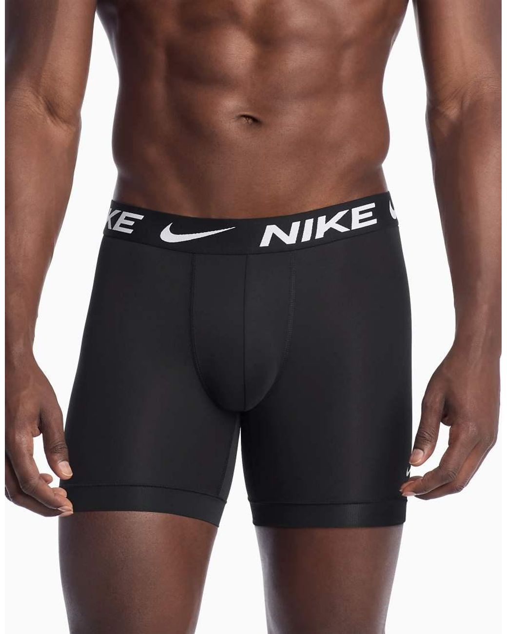 Nike Black Essential Micro 5 Pack Boxer Briefs for men