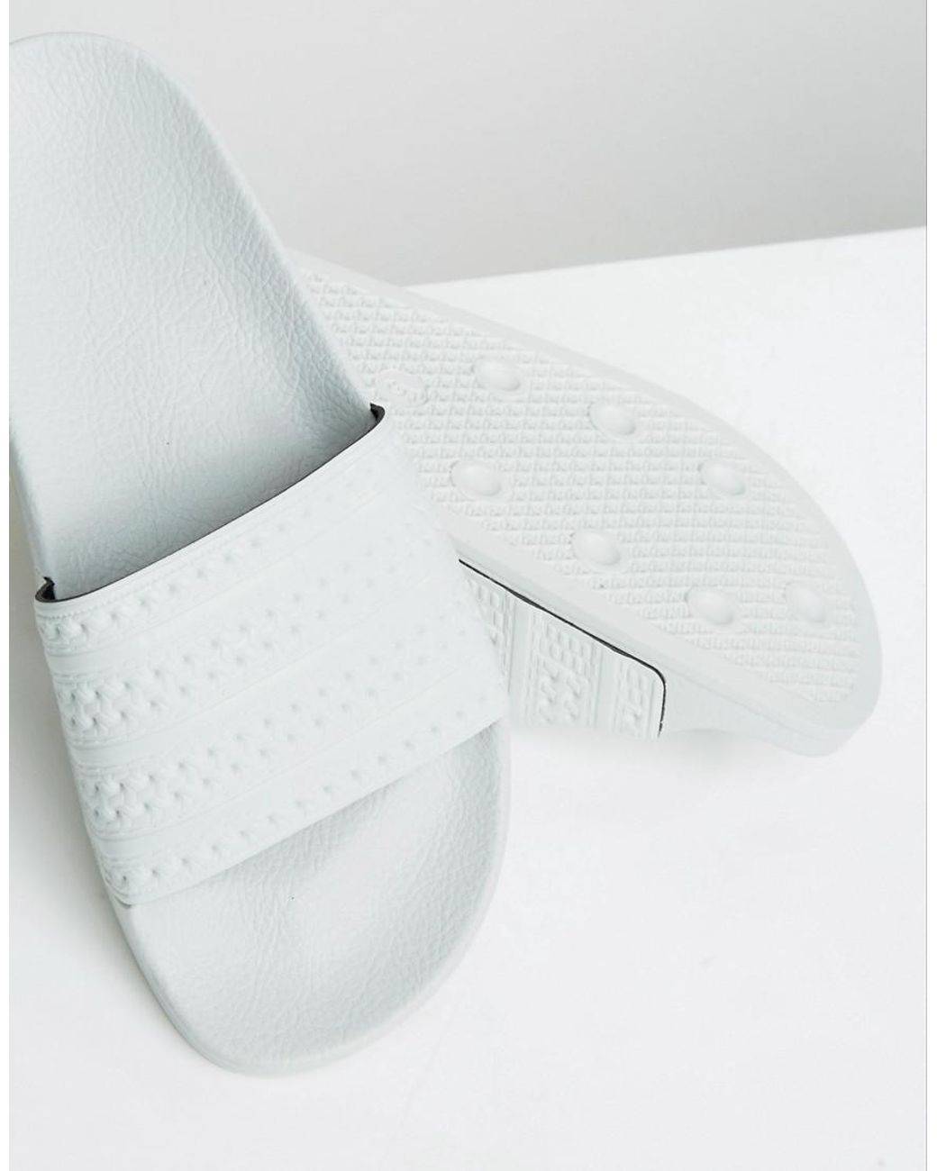 adidas Originals Originals Mint Green Adilette Slider Sandals | Lyst