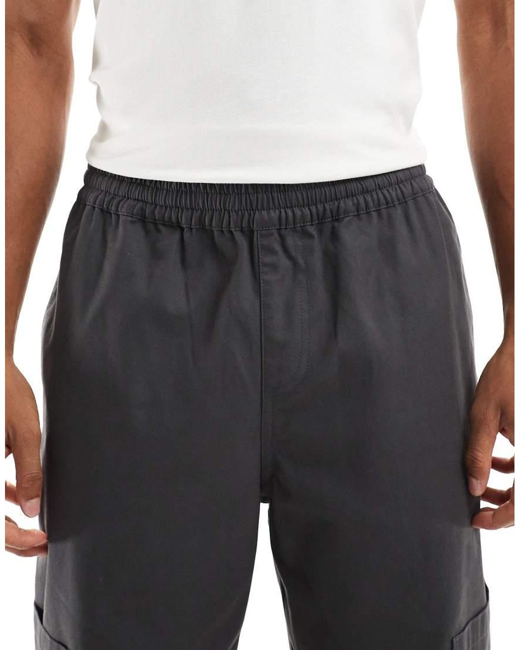 ASOS Gray baggy Pull On Cargo Pants for men