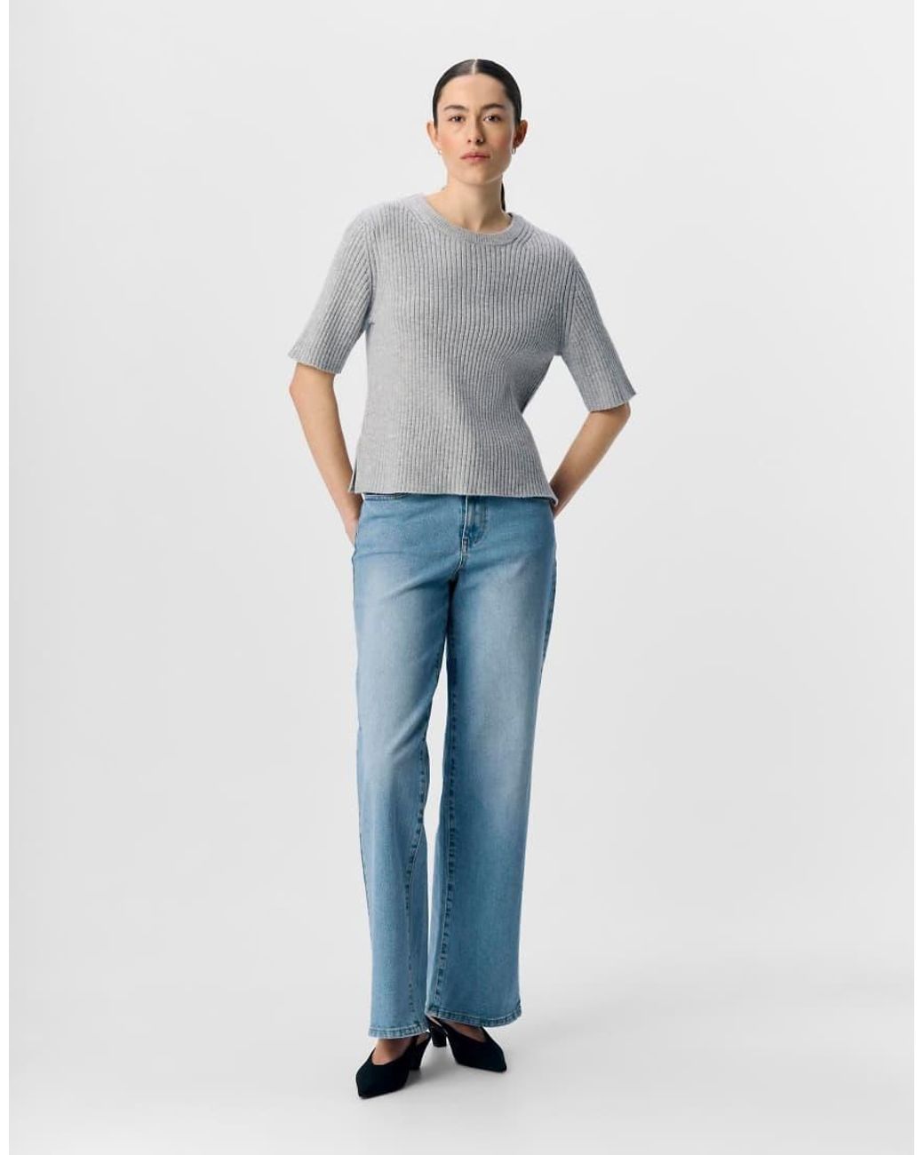 Object Gebreide Top in het Gray