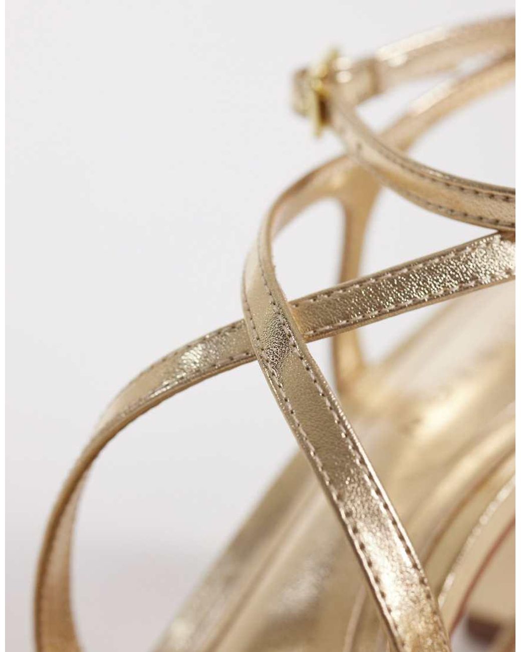 ASOS Metallic Highgate Mid Block Heel Sandals