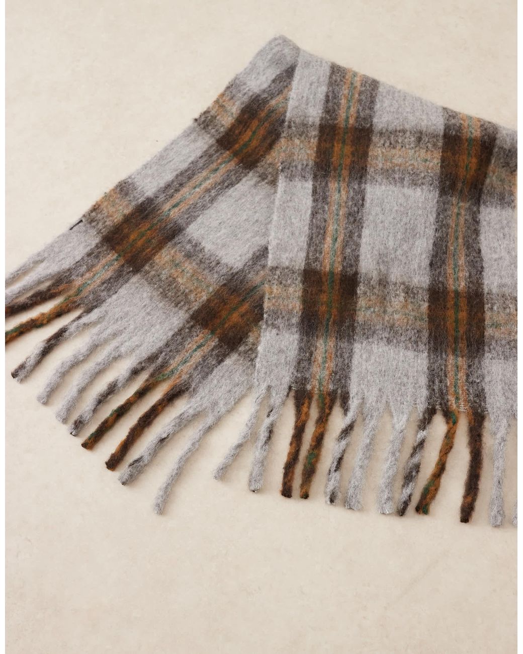 ASOS Brown – gewebter schal mit karomuster