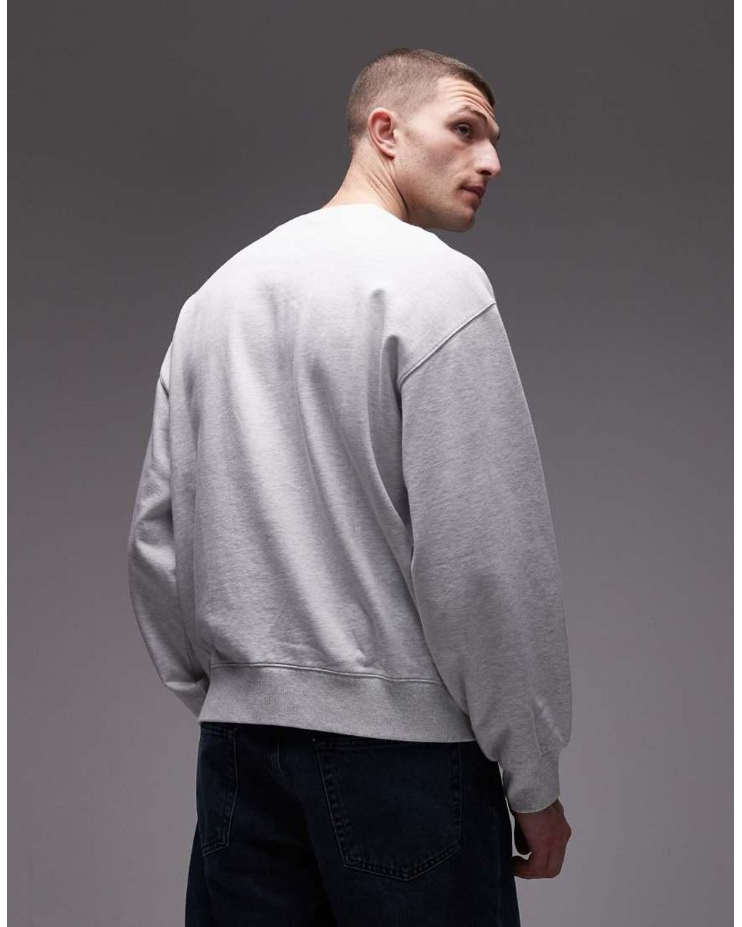Carhartt Gray Colliegate Logo Sweatshirt for men
