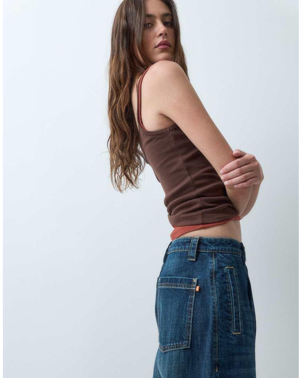 Collusion Blue Xl Balloon Jean With Pleats