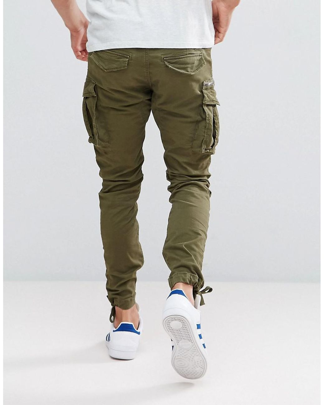 Jack & jones intelligence slim fit cargo trousers sale