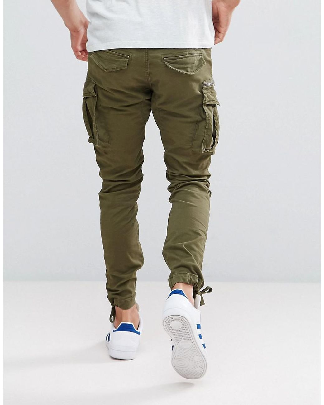 Jack & Jones Intelligence Slim Fit Cargo Pant in Green for Men | Lyst UK