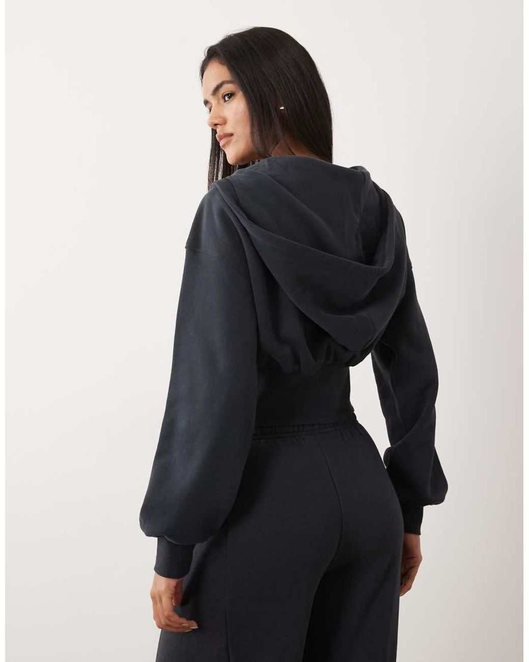 Cotton On Black Oversized Zip Through Hoodie