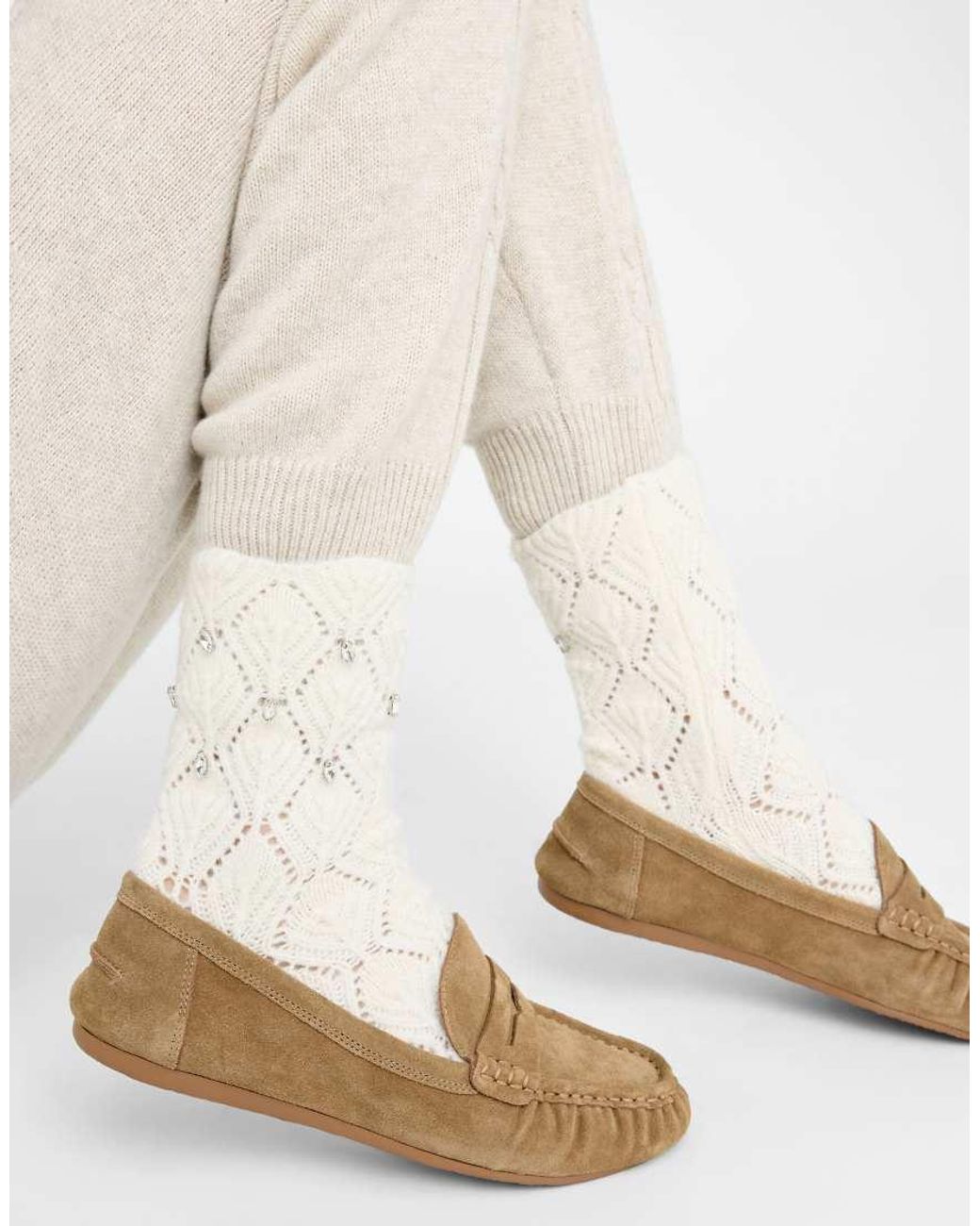 Calzedonia White Jewel Gemstone Socks