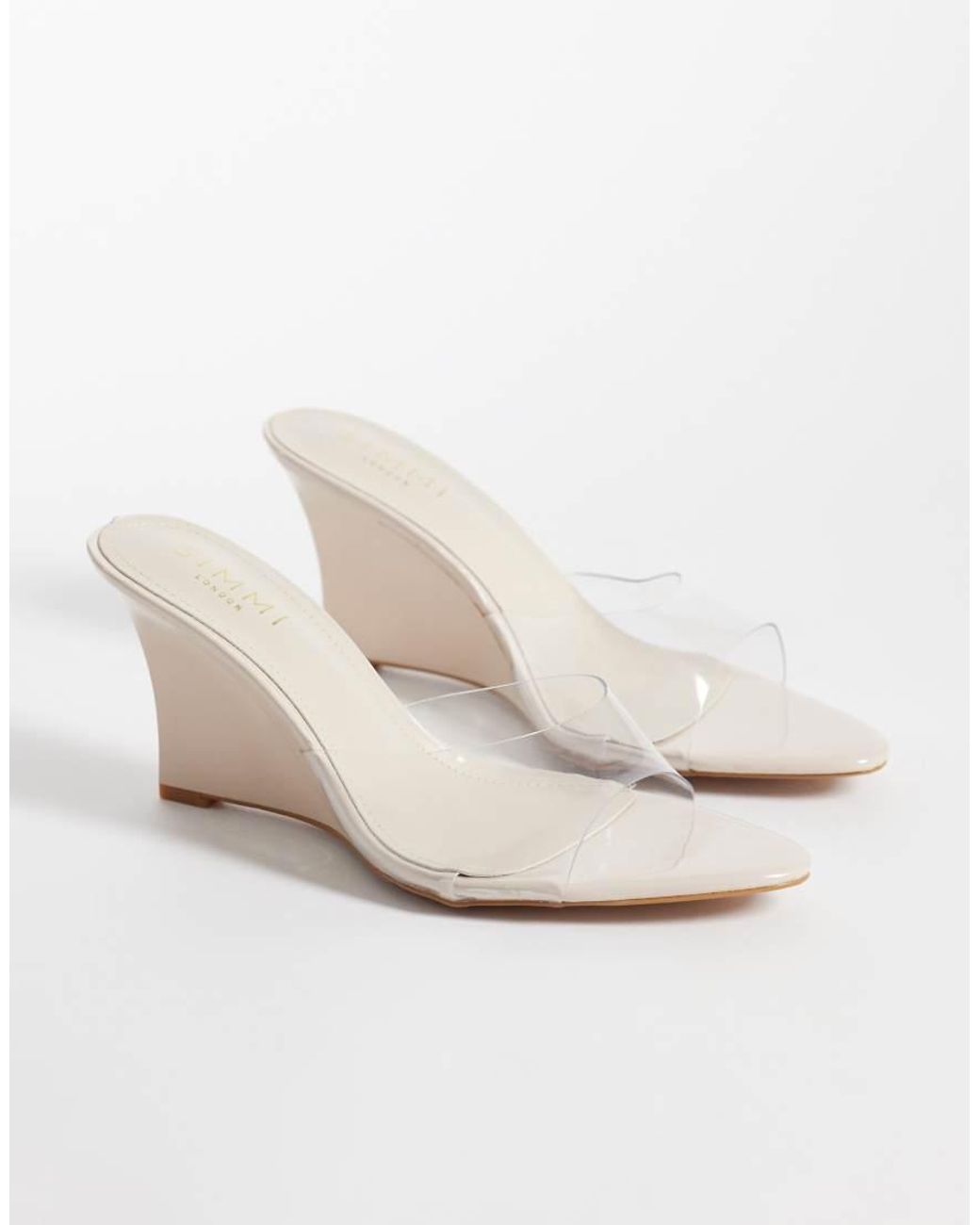 SIMMI White Simmi London Senia Wide Fit Belize Wedge Sandals