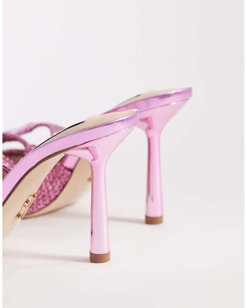 Steve Madden Pink Ascension Embellished Heeled Shoes