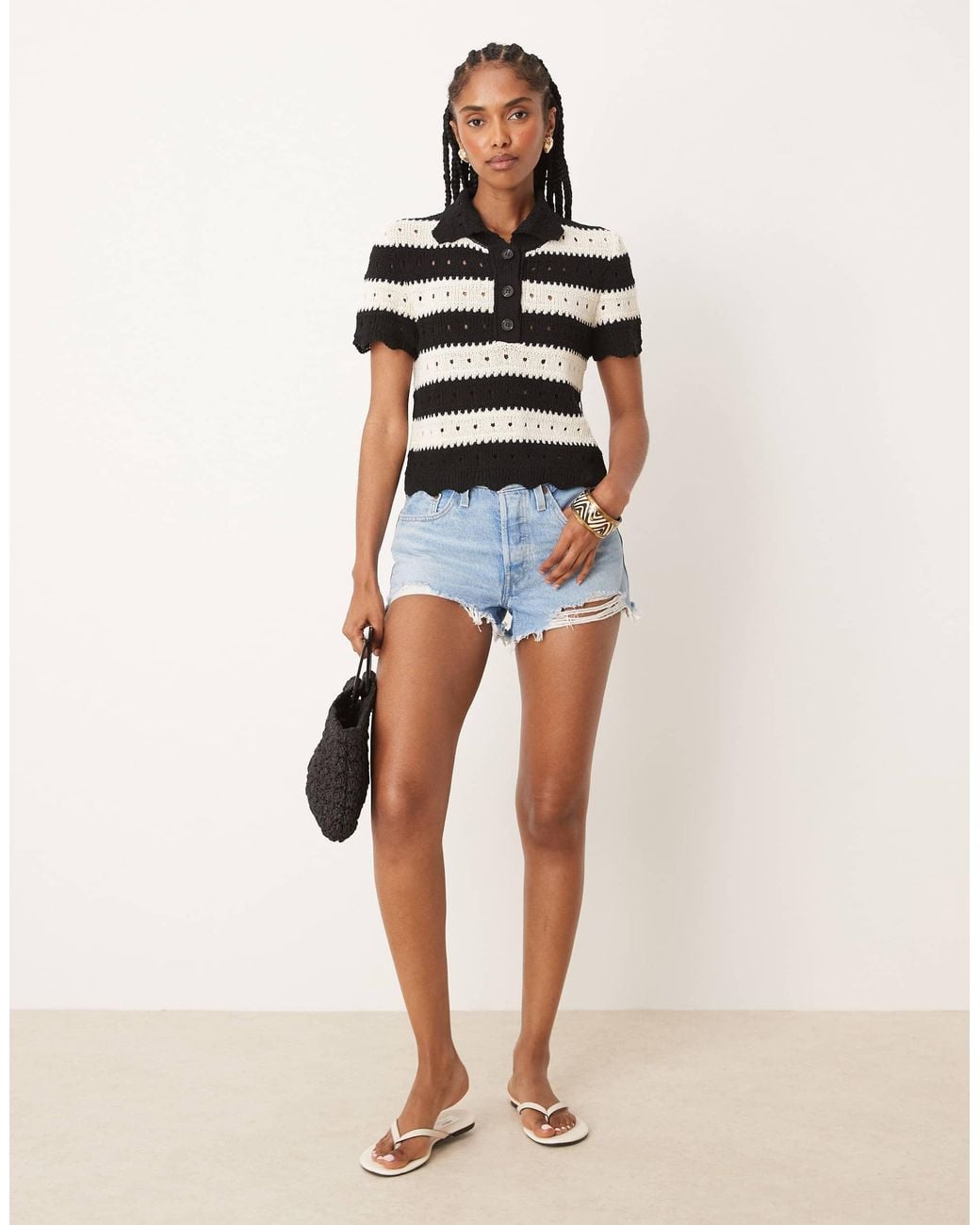 ASOS White Knitted Polo