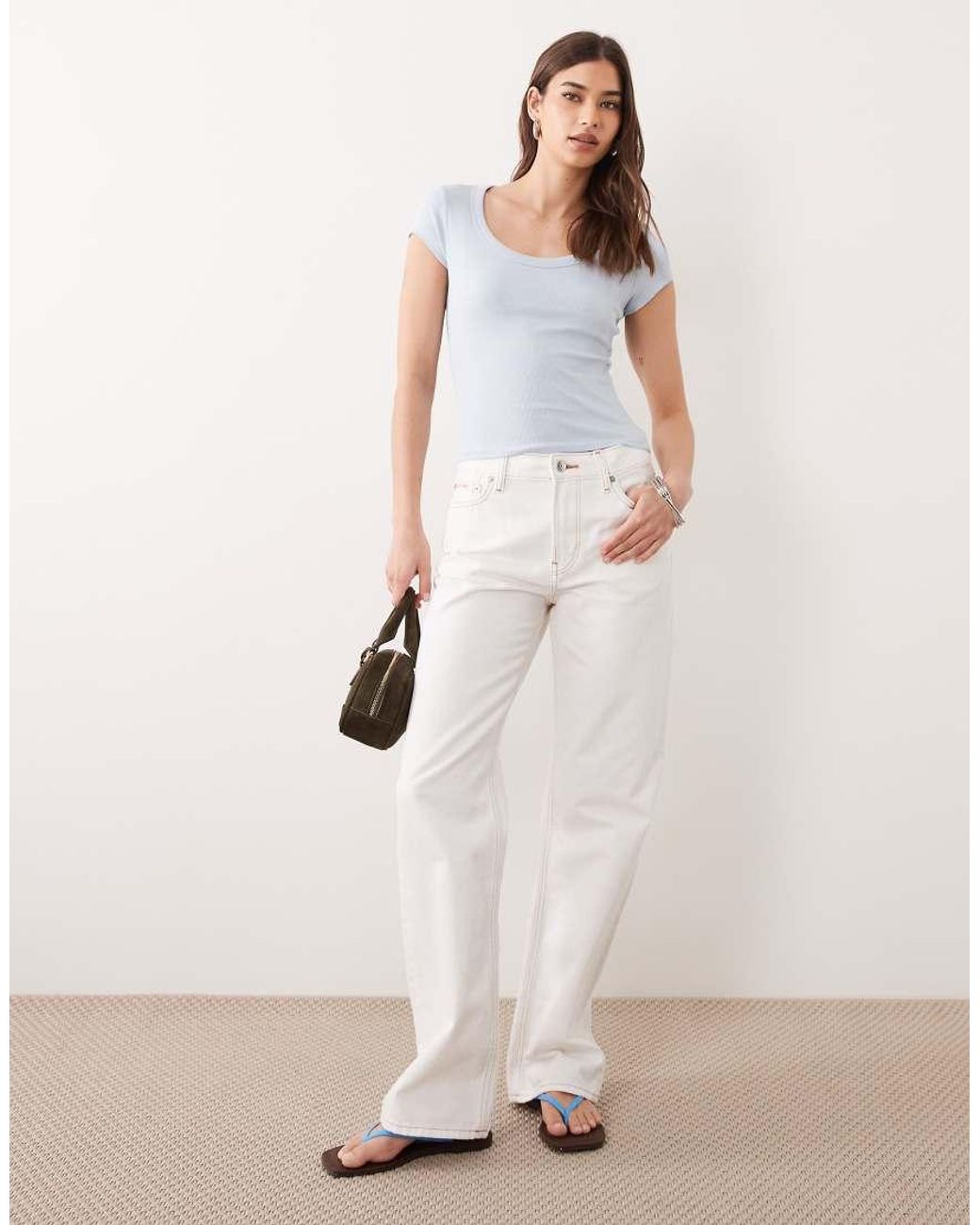 ASOS White Scoop Neck Baby Tee