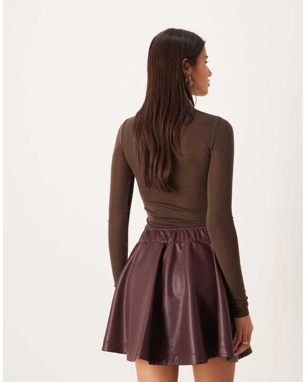 Gina Tricot Natural Mini Pu Skirt