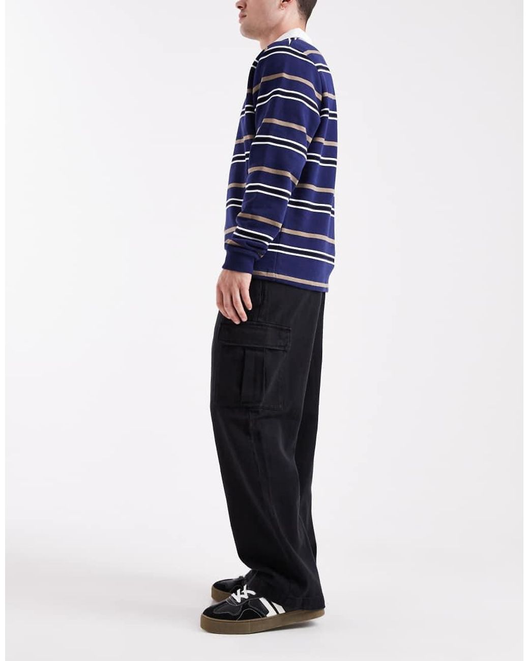 Jack & Jones Blue baggy Cargo Trouser for men