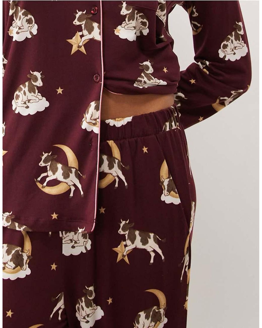 Chelsea Peers Red Super Soft Button Up Pyjama Set