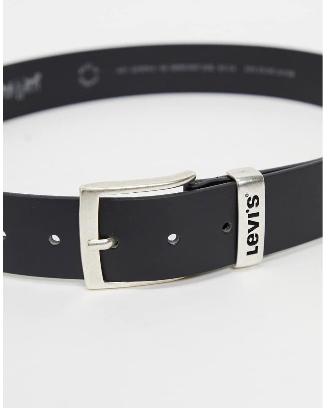 Levi's Black New Ashland Leather Belt for men