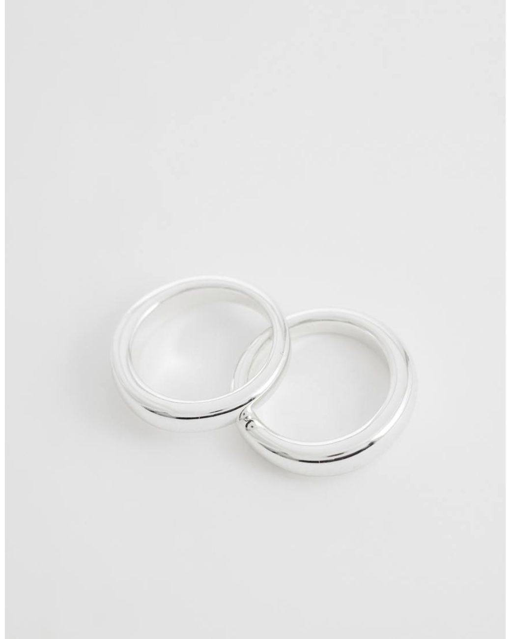 & Other Stories White Double Stacking Ring