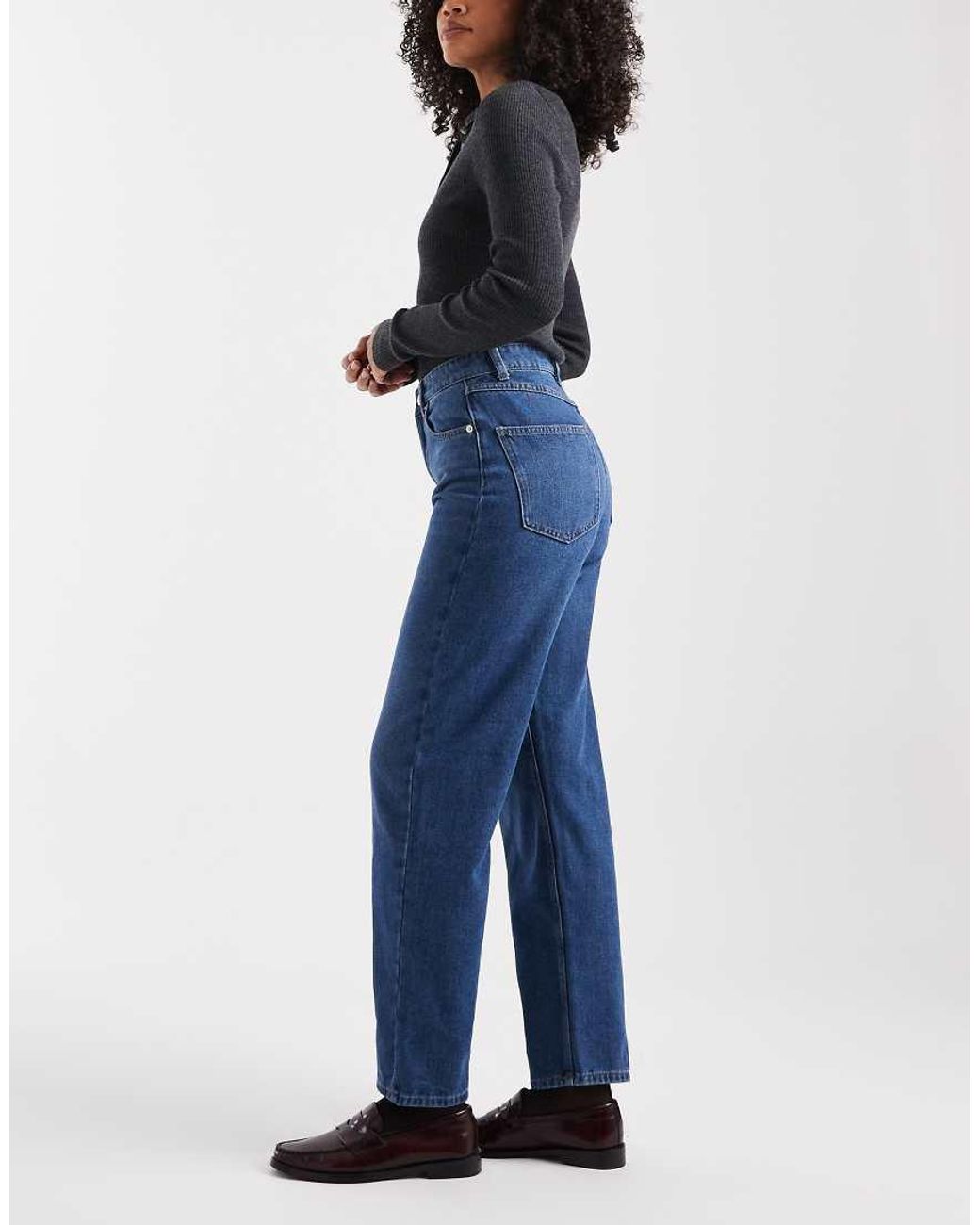 ONLY Blue Robbie High Waist Straight Leg Jeans