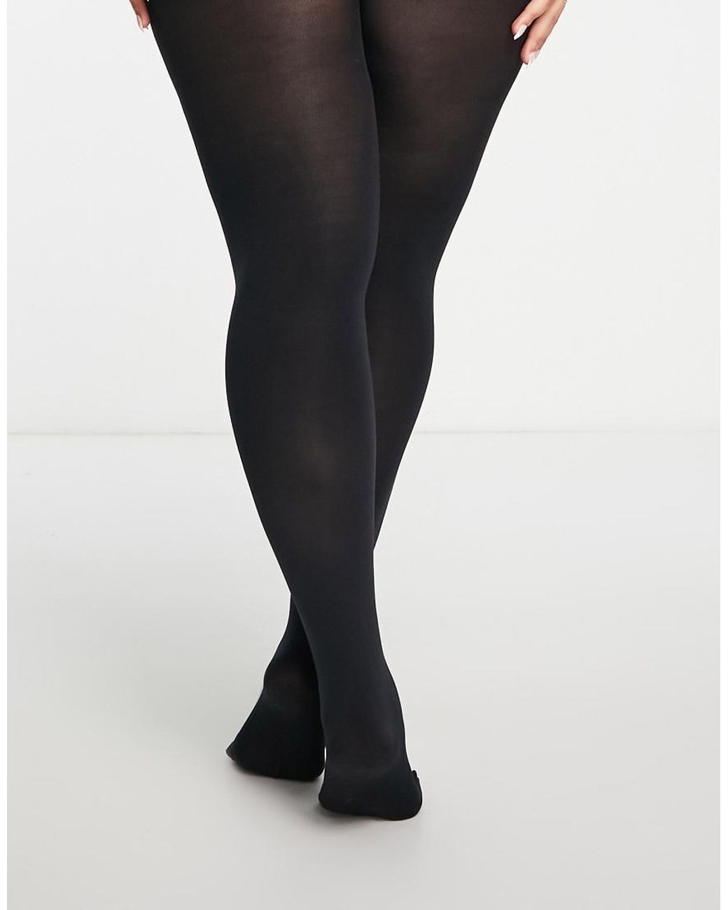 ASOS Black Asos Design Curve 90 Denier Super Stretch Improved Fit Tights