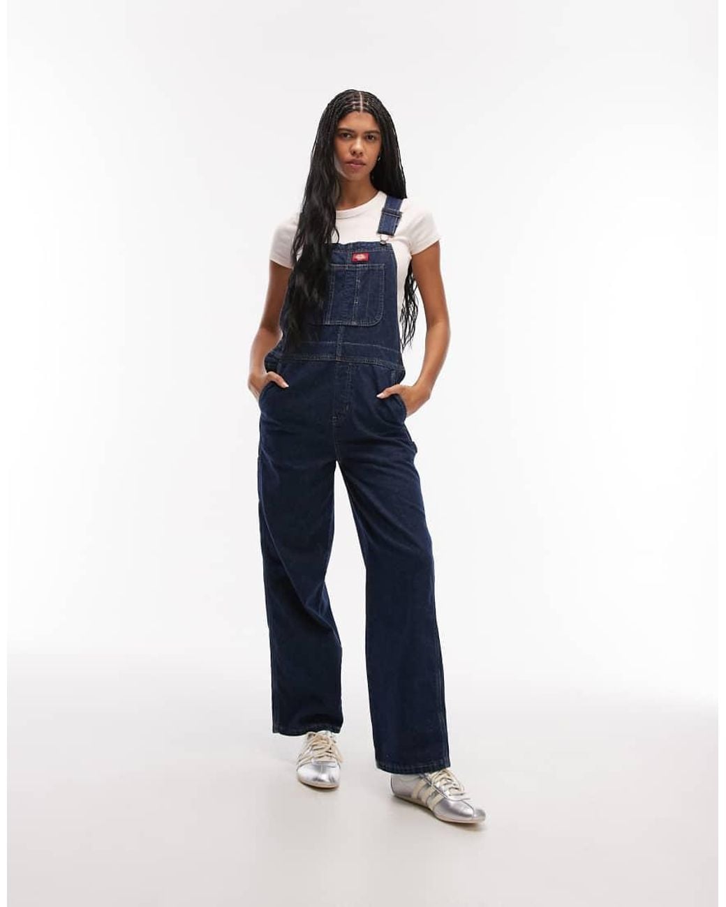 Dickies Blue Loose Denim Dungarees